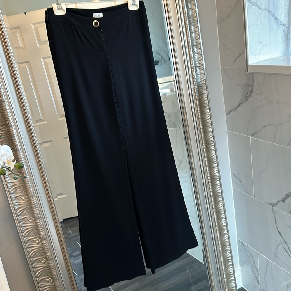 Wide leg black dress pants from cache size 0